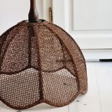 Brown raffia chandelier