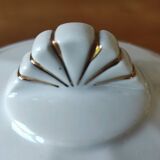 Porcelain sugar bowl with floral decoration