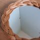 Round rattan wicker mirror 18cm