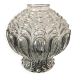 Worked transparent glass tulip