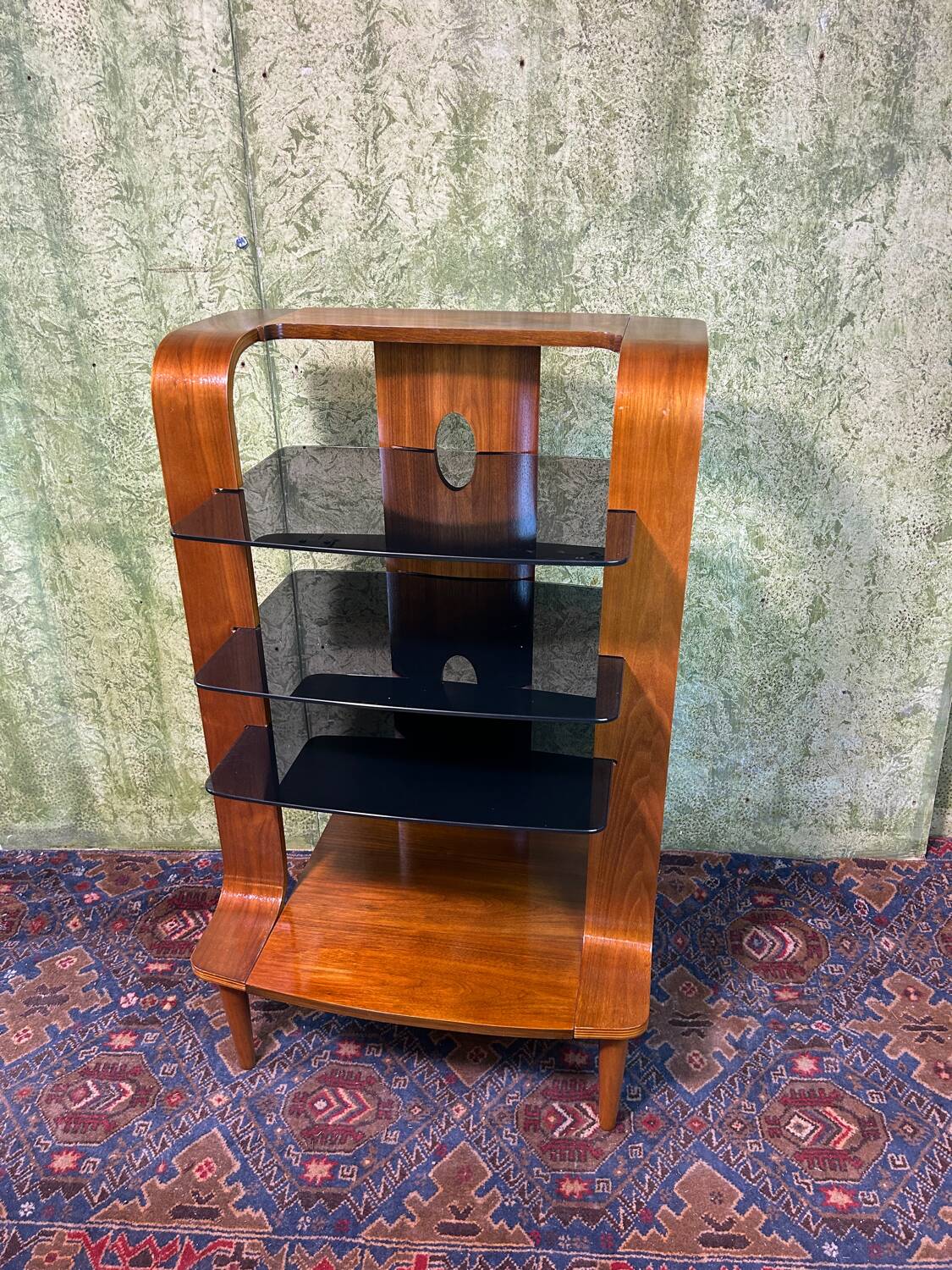 Mid century retro vintage teak stand shelf 1970