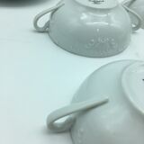 4 broth bowls in taraud limoges porcelain.