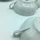 4 broth bowls in taraud limoges porcelain.