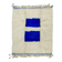Tapis berbère marocain moderne bleu Klein et blanc