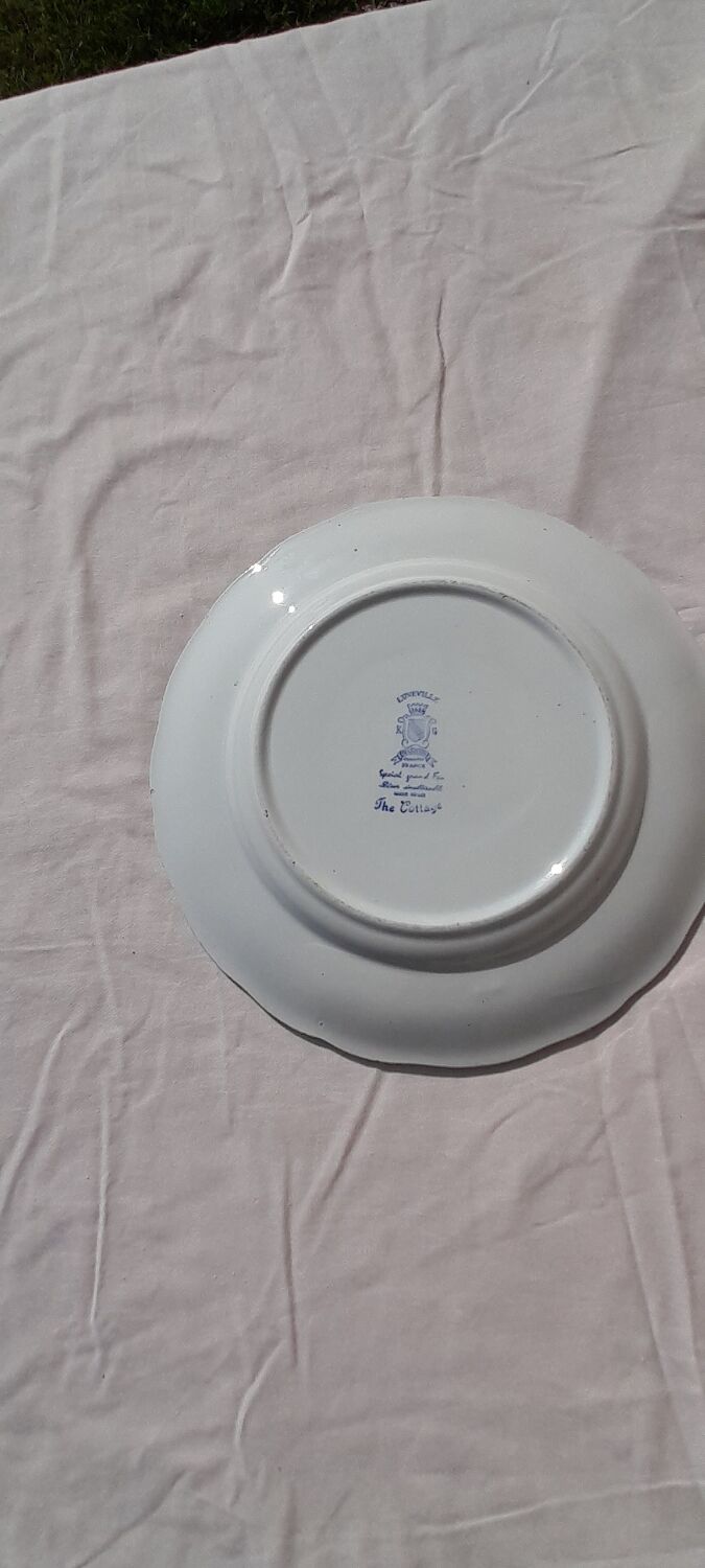 Plate Kg Lunéville model cottage tea