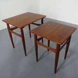 Danish Teak Nesting Tables, 1960s, Set of 2