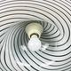 Classic swirl Murano glass pendant lamp Italy 1970s