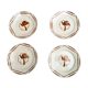 4 flat plates old ceramics from Badonviller collection paradis