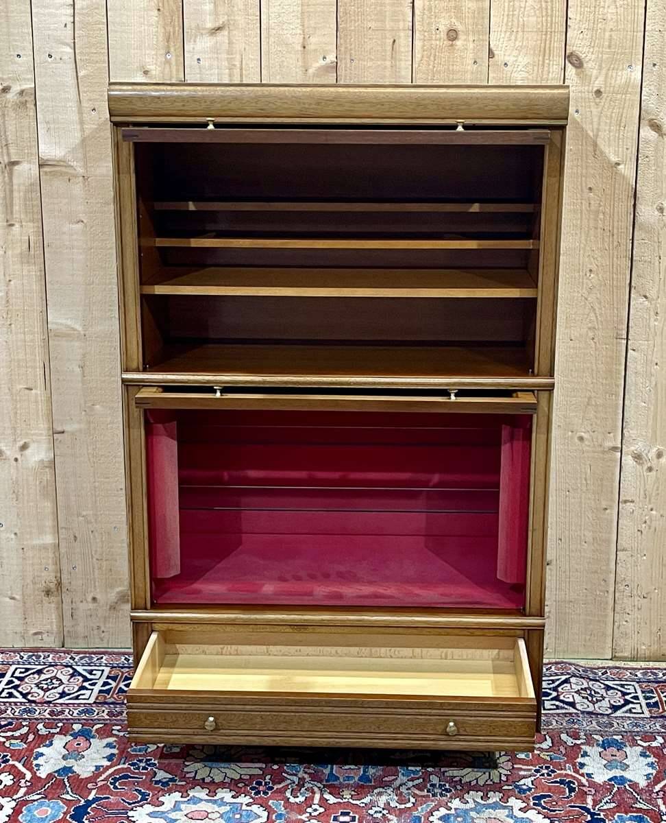 Mahogany and oak desk display cabinet from the MD brand, manufactured in the 1960s - removable