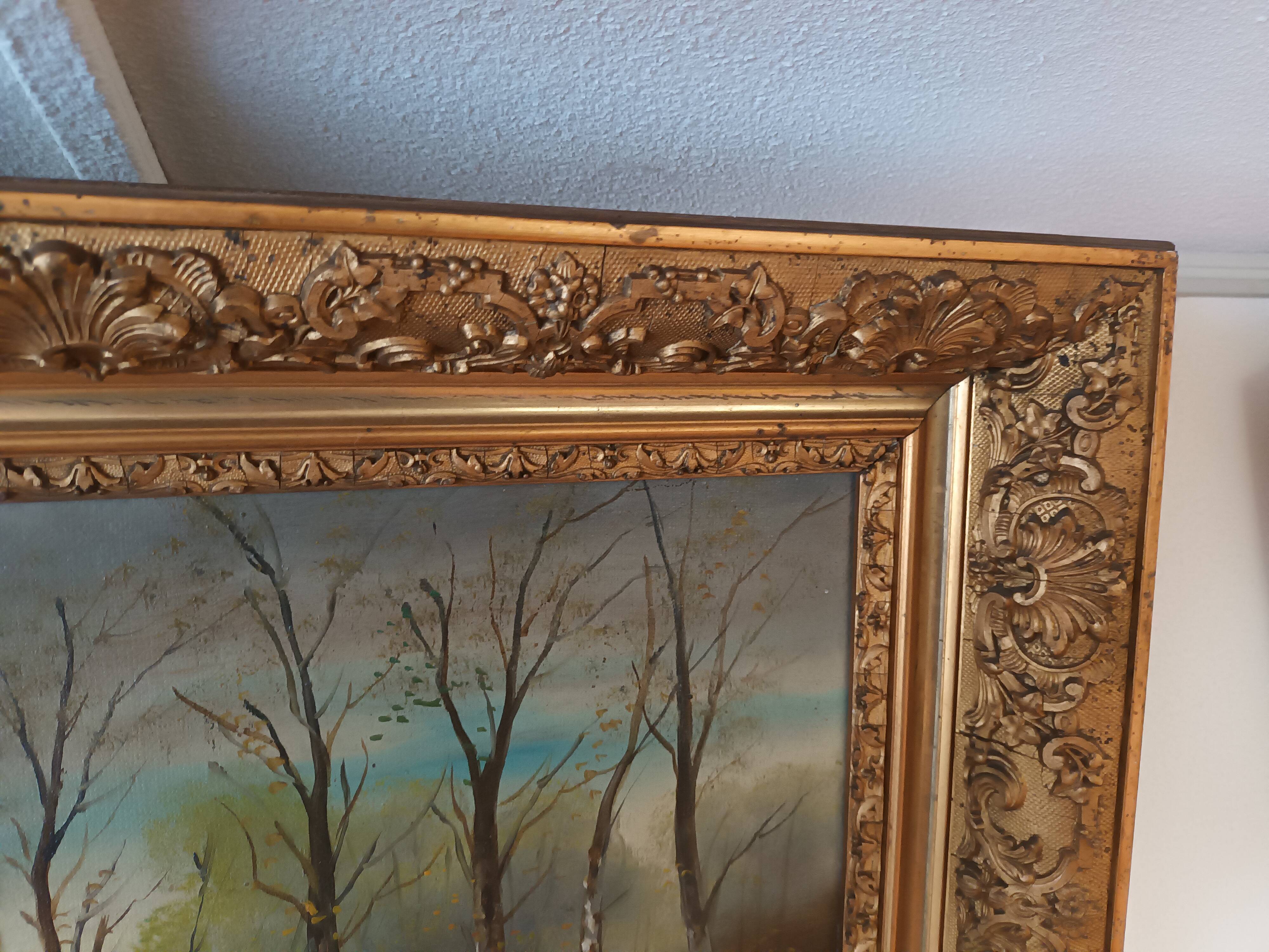 Tableau sous bois XIX ème