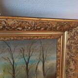 Painting under wood XIX th