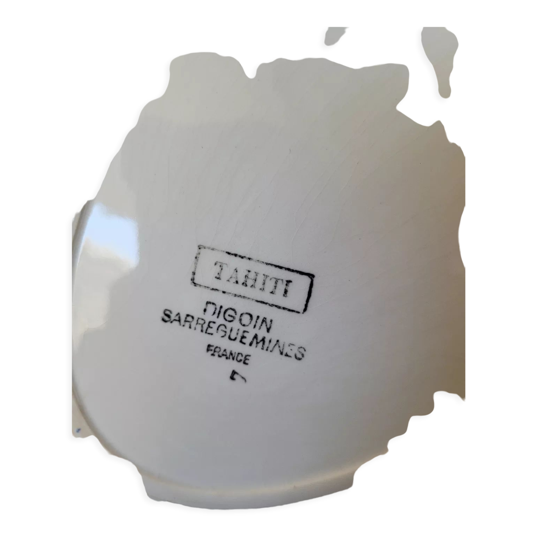 Porcelain dish Tahiti Digoin Sarreguemines