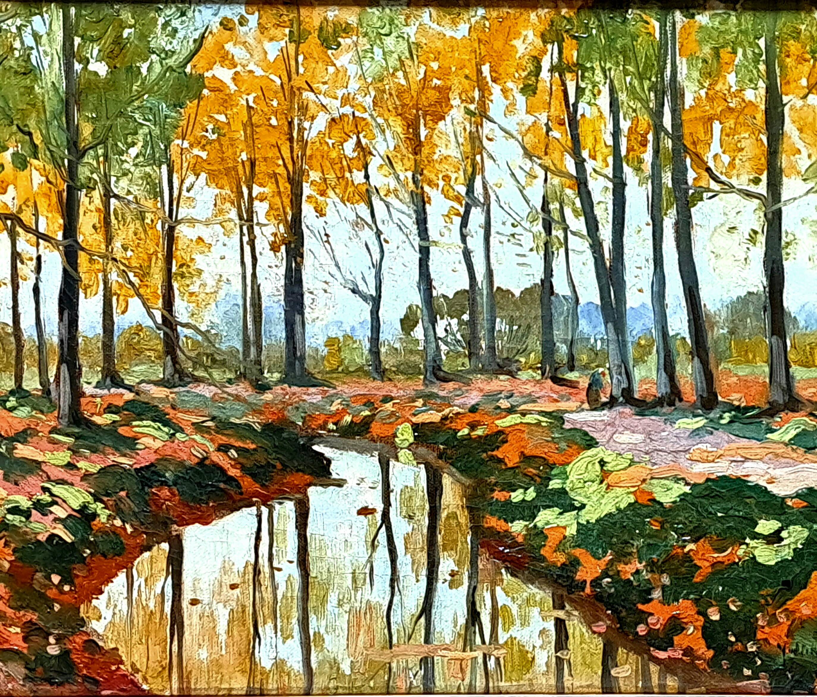 Post-Impressionist painting signed in Fauvism style - Russian School, 1924