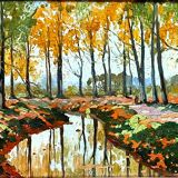 Post-Impressionist painting signed in Fauvism style - Russian School, 1924