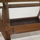 Marquetry table with display case