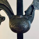 Jean touret and artisans de marolles - rooster floor lamp