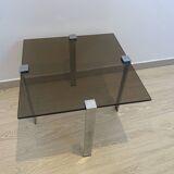 Table basse en verre fumé
