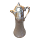 Old Carafe Body Glass Mold + Silver Metal Vintage