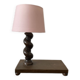 Old wooden table lamp