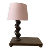 Lampe en bois à poser ancienne