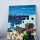 Huile sur toile paysage grecque