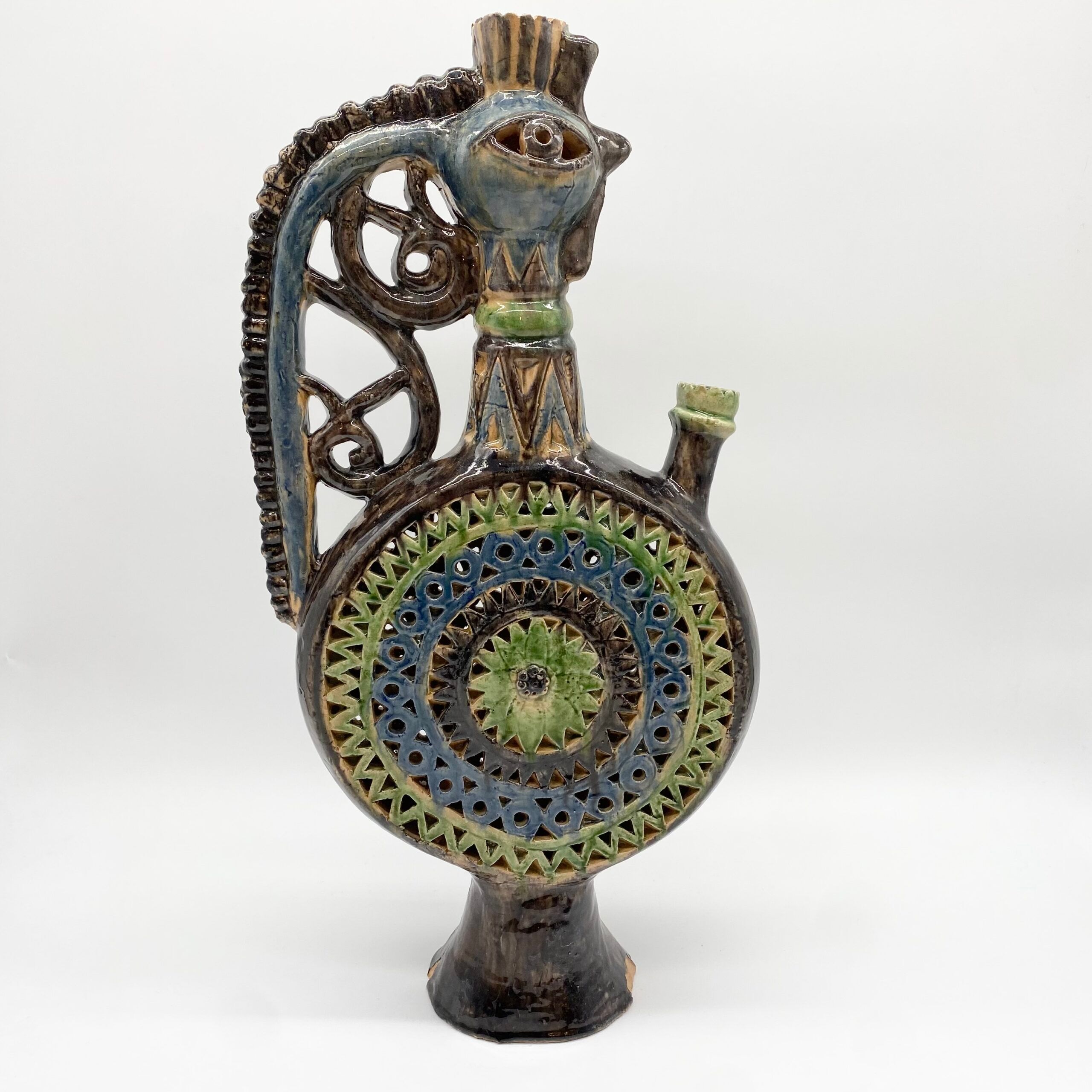 Casserole "Cocotte XXL" ceramic from Manises, 1950s