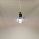 Petite suspension danoise Space-Age en verre plexi translucide, estimée années 1980.