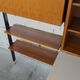 1950s mid-century wall unit teak and iron folding desk & cabinet module