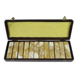 Case of 12 marble knife holders