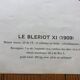 Old aviation poster bleriot ix