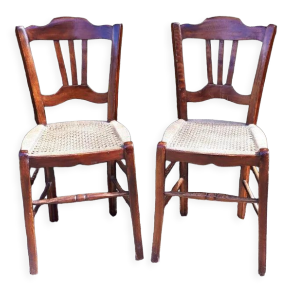 Paire de chaises cordées
