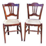 Pair of roped chairs