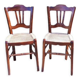 Pair of roped chairs
