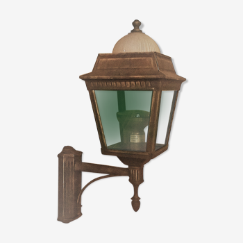 Outdoor lantern wall light "Odyssey" Roger Pradier brushed aluminum aged