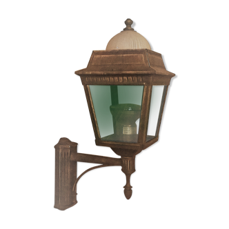 Outdoor lantern wall light "Odyssey" Roger Pradier brushed aluminum aged