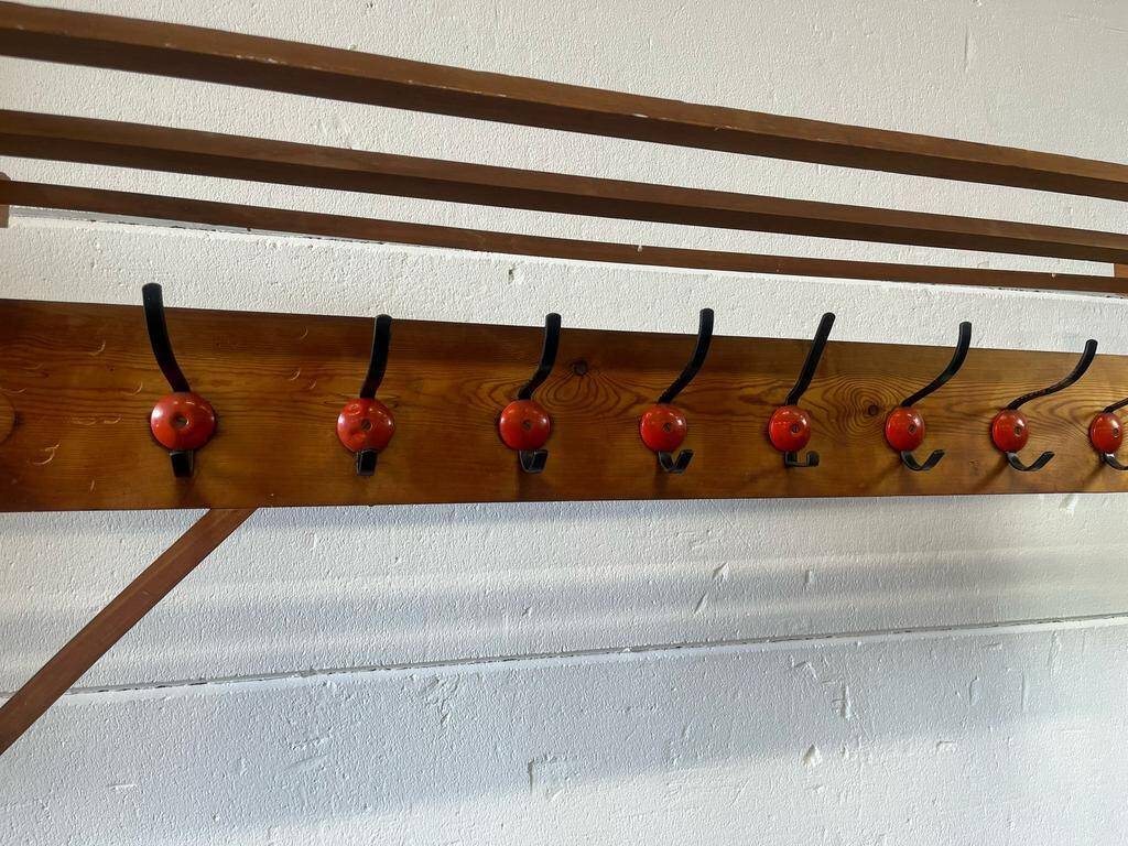 Vintage XL double-sided coat rack with 20 hanging points