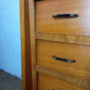 Commode années 50 60 quatre tiroirs pieds compas