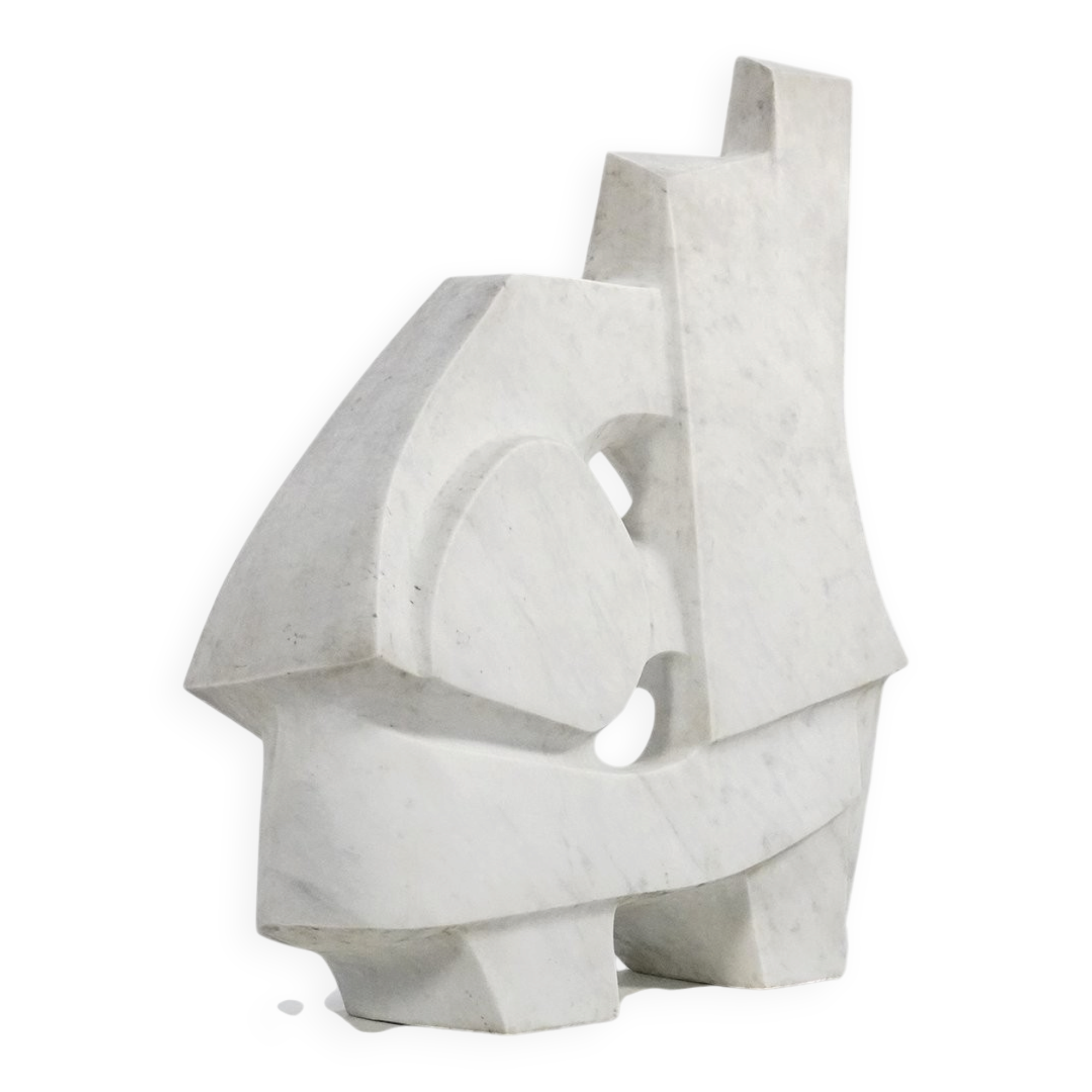 French Artist, Large Abstract Organic Sculpture, 1970s, Marble