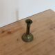 Antique brass push candle holder – vintage patinated candlestick H20 cm