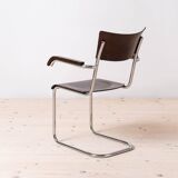 Ensemble de 4 chaises de salle à manger Bauhaus, conçues par Mart Stam, base en acier tubulaire