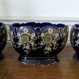 Planter set + 2 enameled ceramic pots