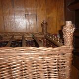 Wicker sofa basket