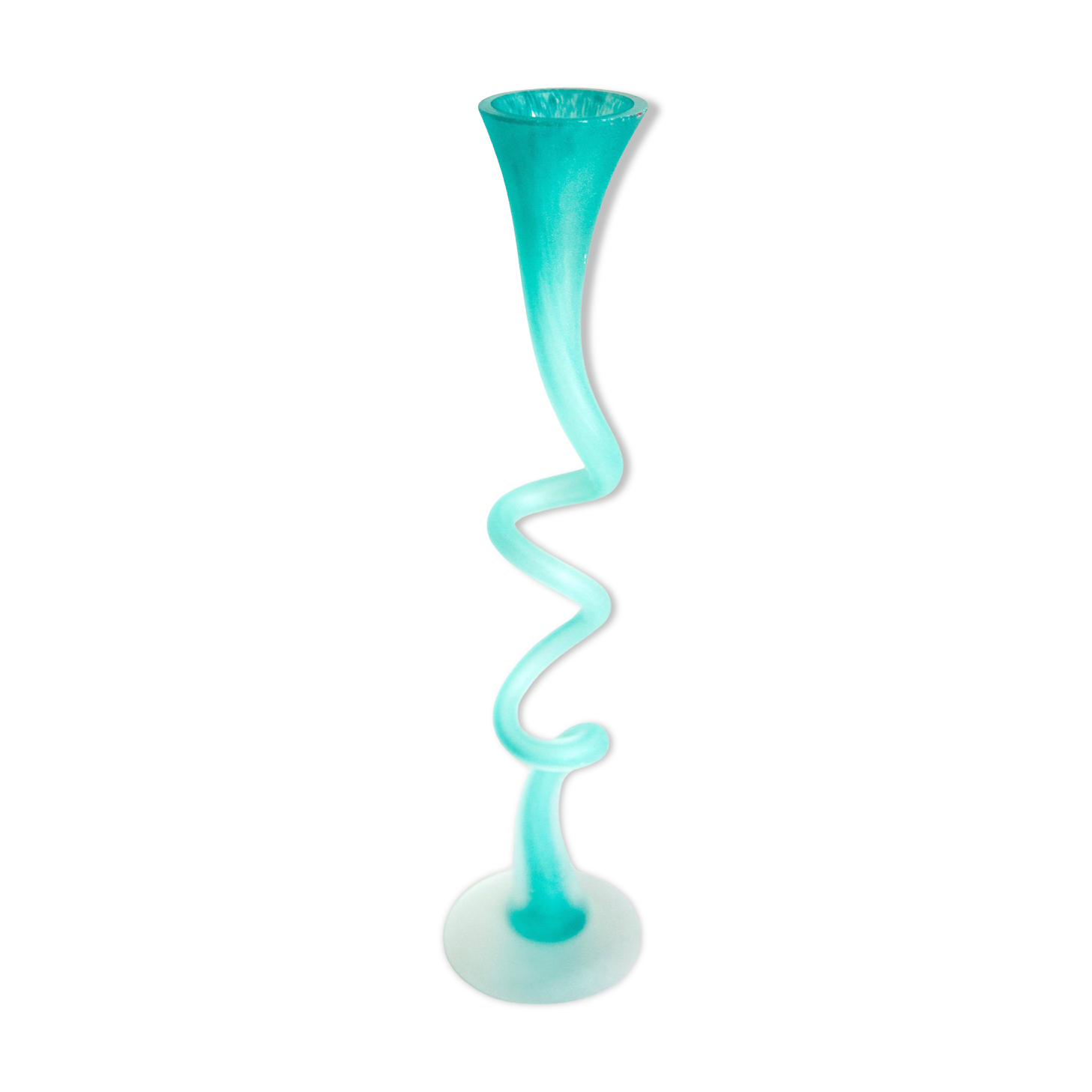 Twisted green vase from the mid-century.