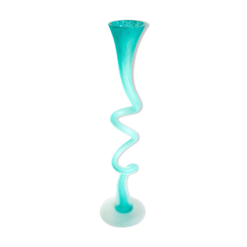 Twisted green vase from the mid-century.