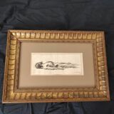 Original drawing Christ on the shroud by Jean Jacques Henner