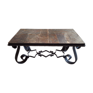 table basse vintage pierre