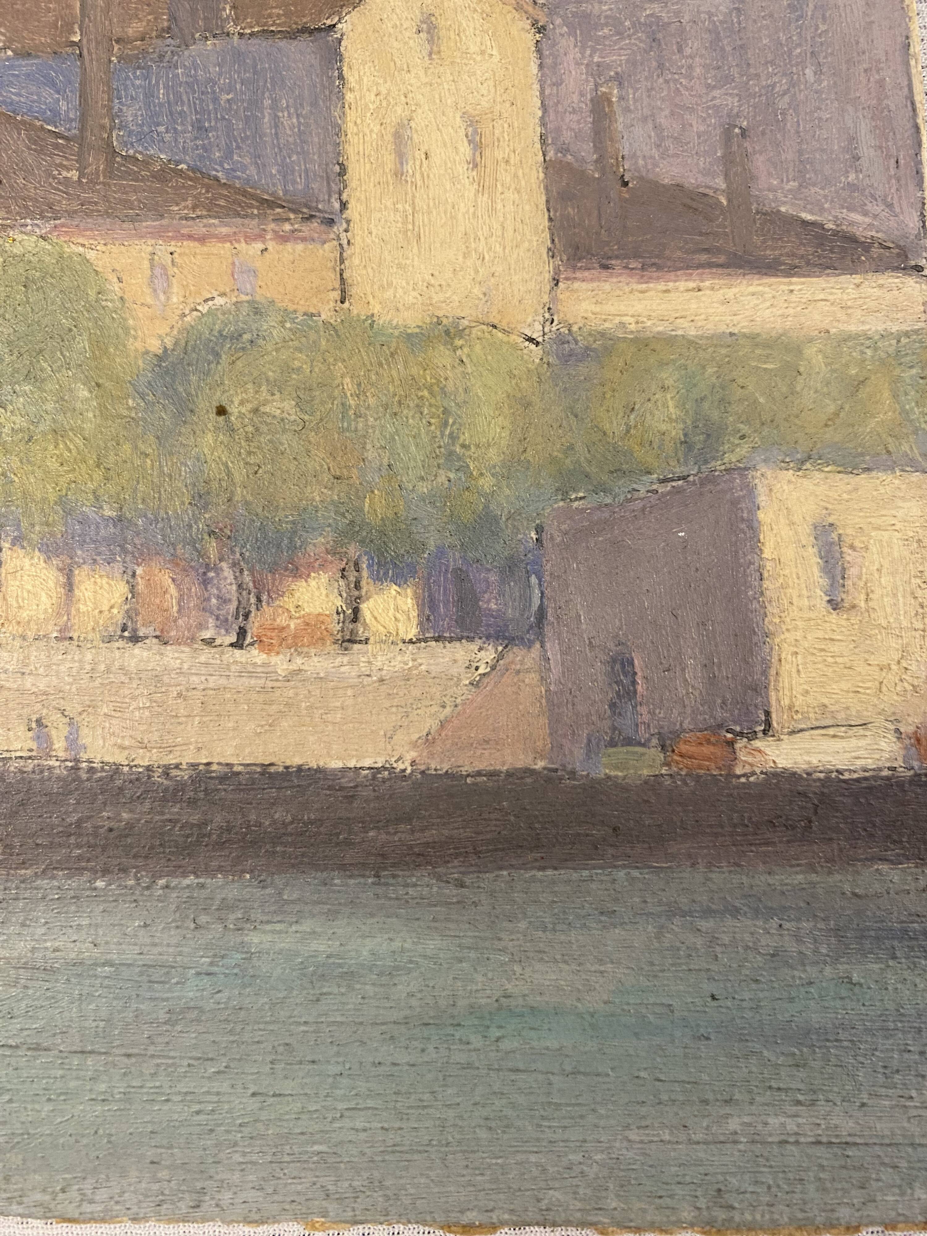 Landscape of the banks of the Saône mid-20th century