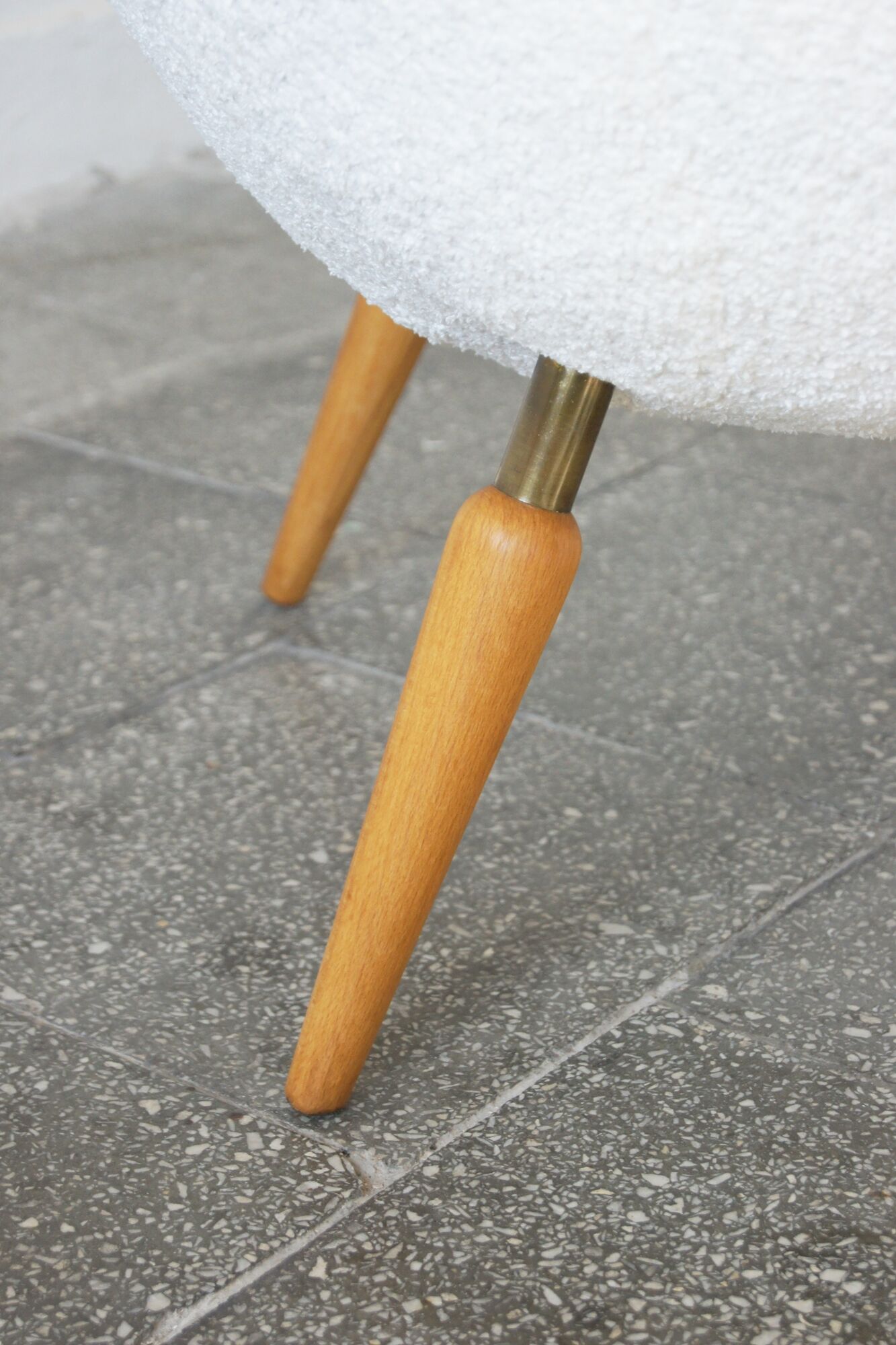 Lounge chair with boucle fabric by Fritz Neth for Correcta, 1950s