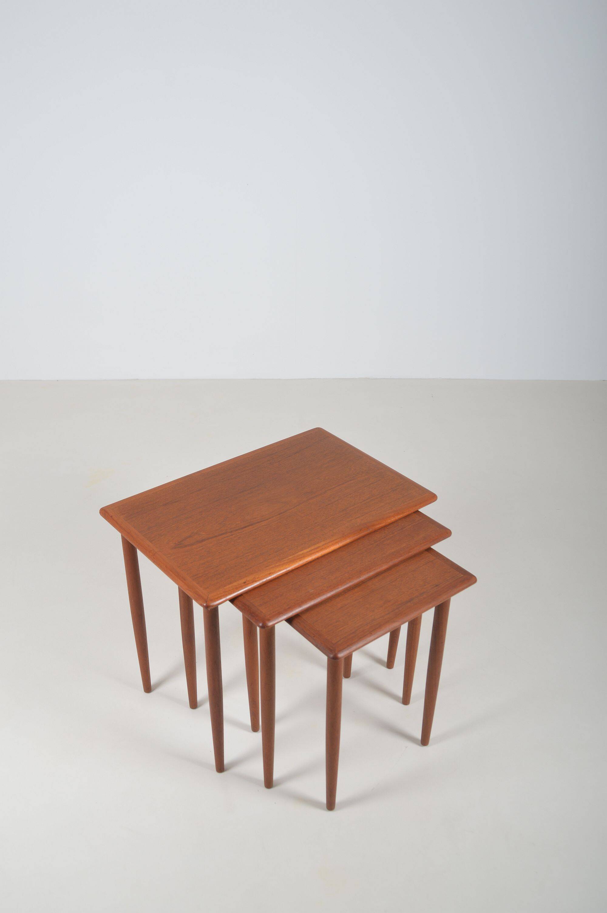 Set of 3 Danish nesting tables in teak, 1960s