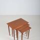 Set of 3 Danish nesting tables in teak, 1960s